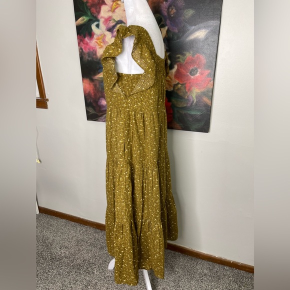 Madewell Ruffle-sleeve Tiered Midi Dress in Daisy Stitch Sz XS Cottagecore Fall - Picture 3 of 10